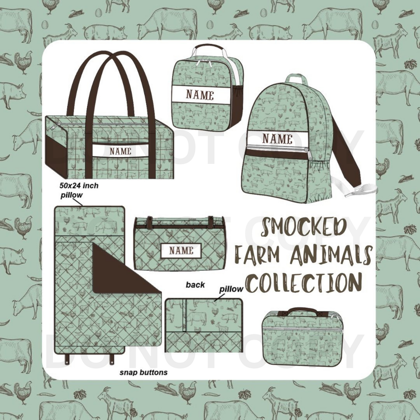 Smocked Luggage - Small Duffel Bags