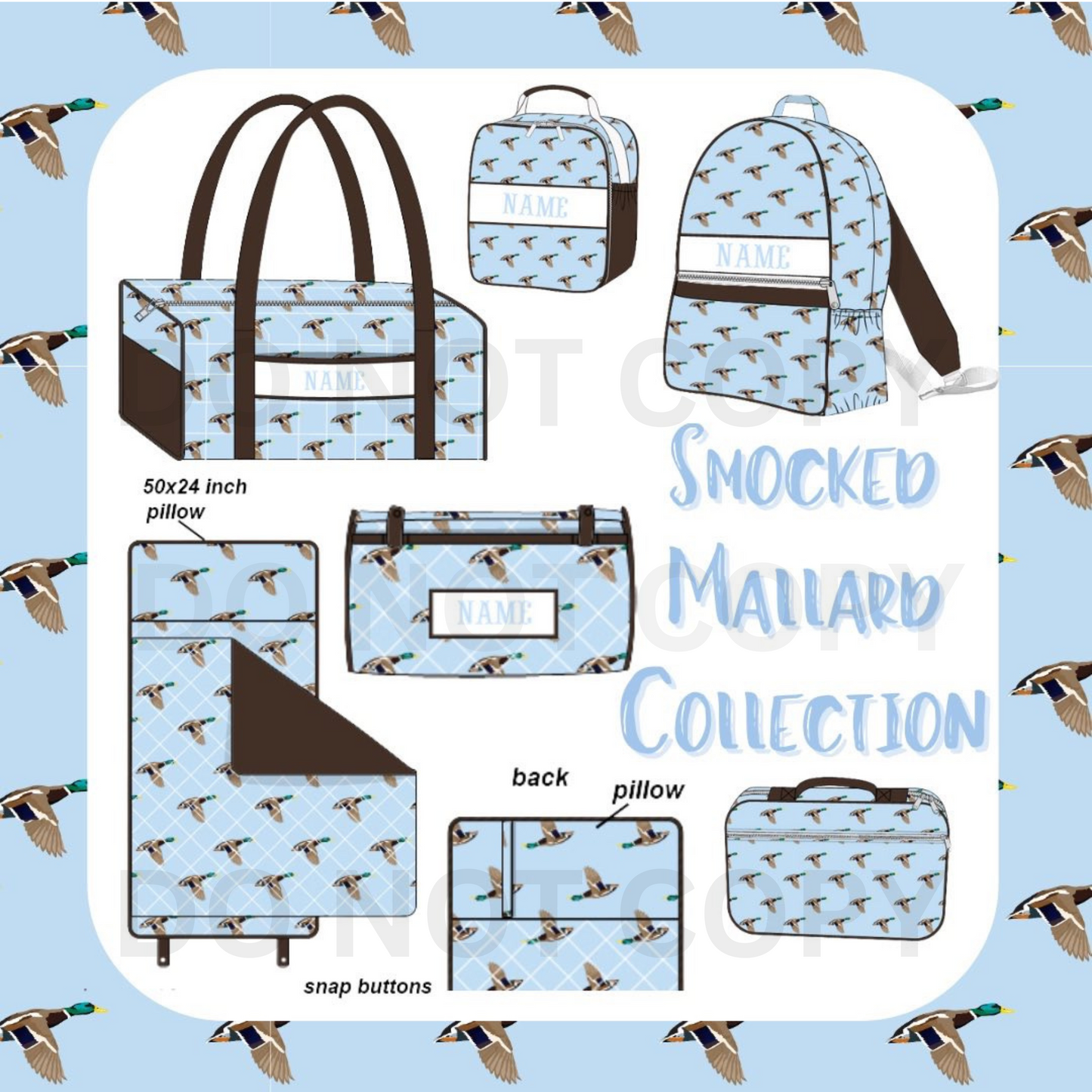 Smocked Luggage - Small Duffel Bags