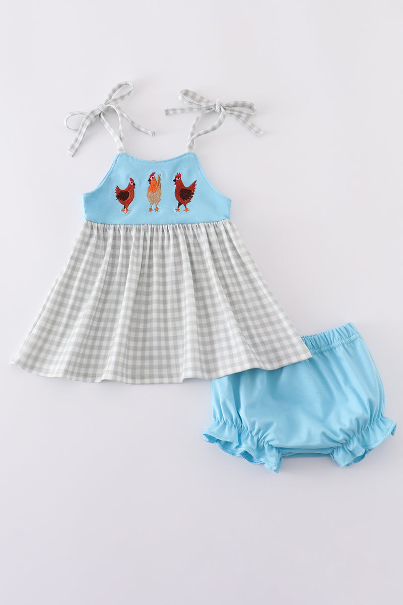 Blue Chicken Bloomer Set