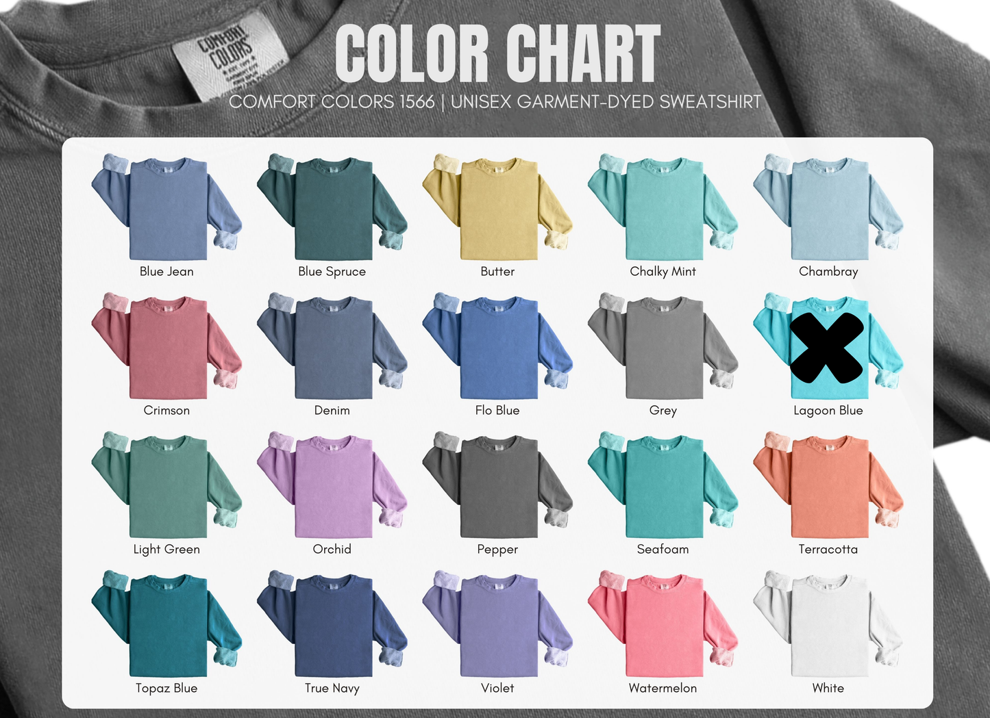 Comfort Color Crewneck Upgrade (add 1 per crewneck you wish to upgrade)