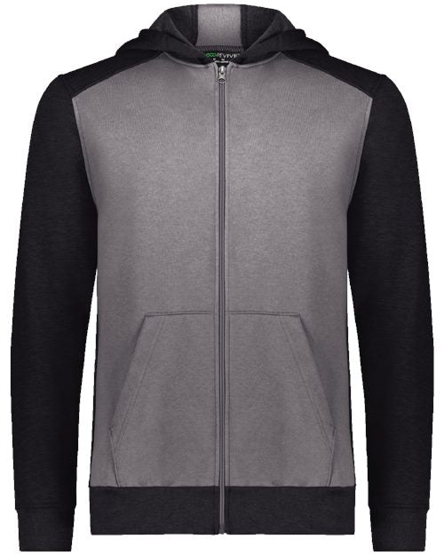 Youth Eco Revive™ Three-Season Triblend Fleece Full-Zip Hooded Sweatshirt