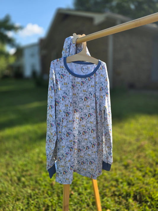 Rainy Day Goose Long Sleeve PJ Set