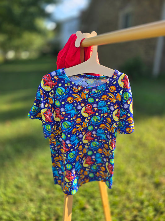 Dinosaurs in Space Top and Shorts