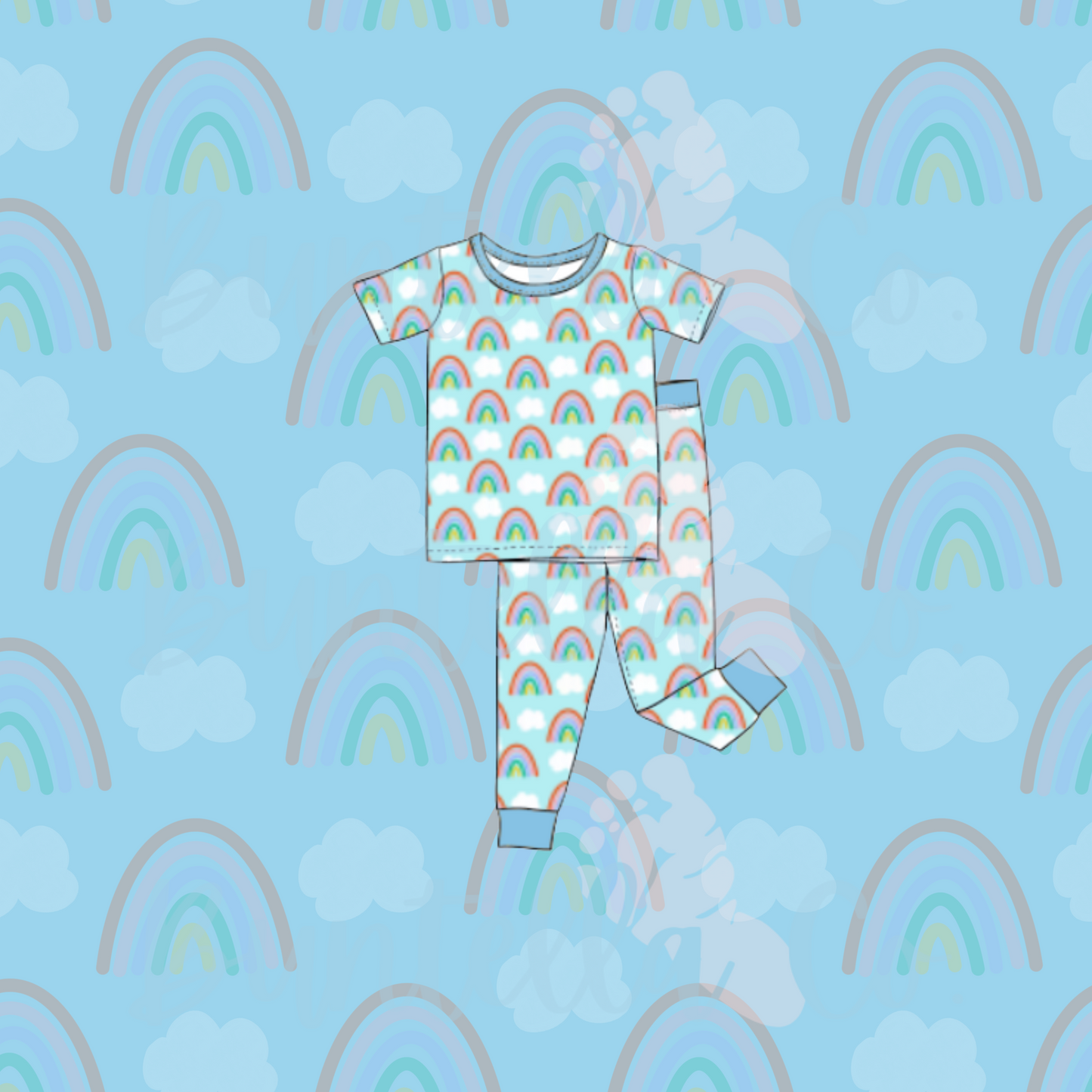 The Rainbow Baby Collection Short Sleeve PJ Set (TAT September)