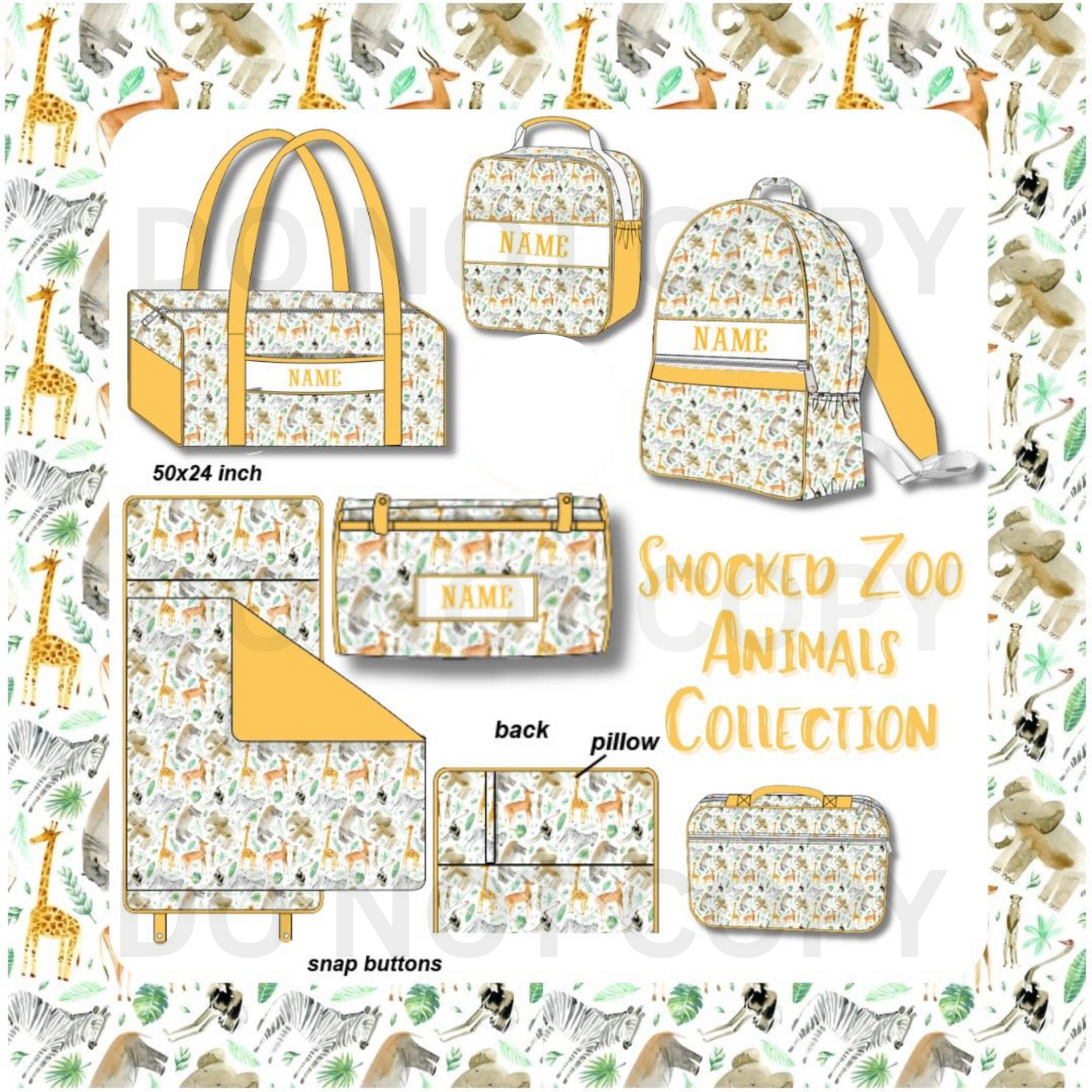 Smocked Luggage - Small Duffel Bags